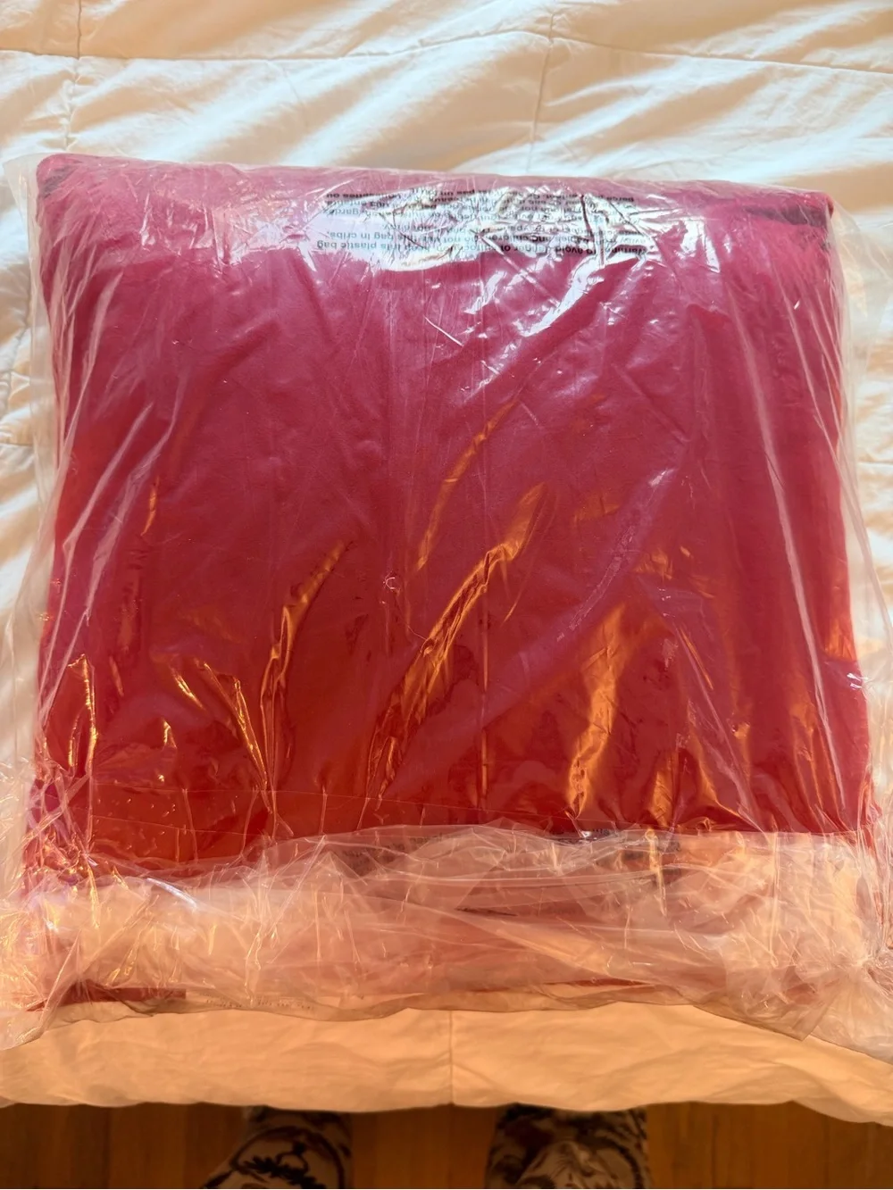 RARE Talbots scenic winter village hooked throw pillow — NWT